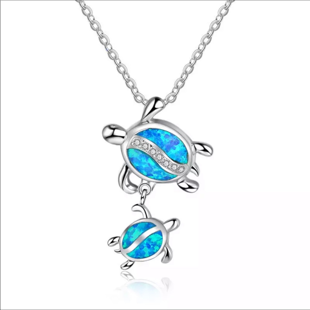 Sea Turtle Opal Necklace